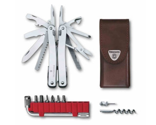 Victorinox Kleště SwissTool Spirit X Plus s ráčnou v koženém pouzdře