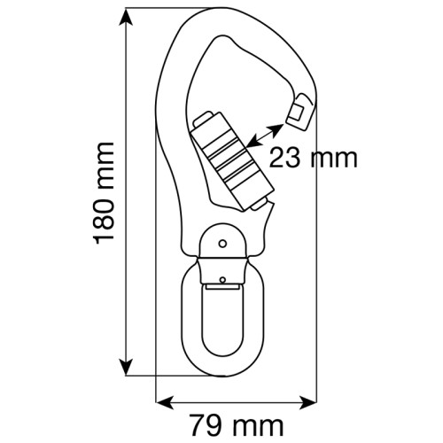 Camp. Swivel Alu Hook 3Lock