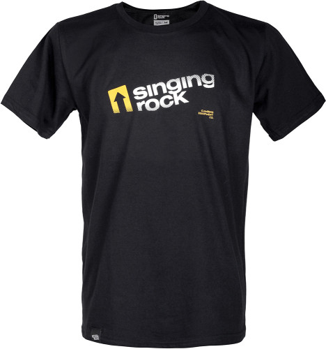 Singing Rock Backbone T Shirt Mens Black
