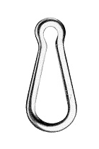 Karabina hasičská 180x14mm, DIN 5299C pozink