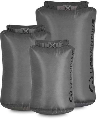 Lifeventure Ultralight Dry Bag Multipack (5,10,25 l) grey