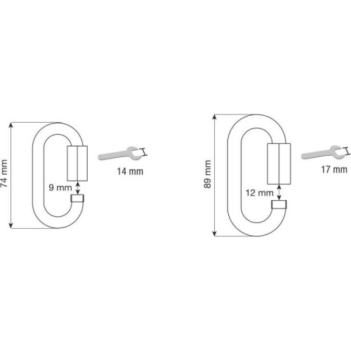 Camp. Set 5 Oval Quick Link 8 mm Steel
