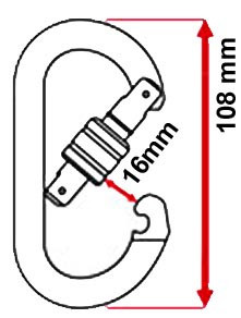 Karabina pro výškové práce Camp Oval Steel Screw