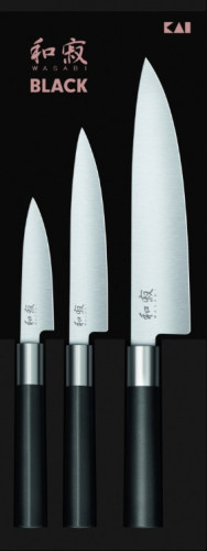 Kai Wasabi Black Sada 3 nožů (6710P, 6715U, 6720C)