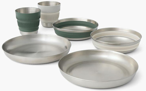 Sea to Summit Detour Stainless Steel Collapsible Dinnerware Set