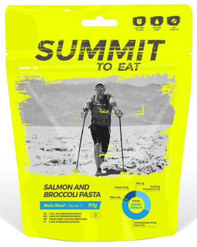 Summit to Eat Losos s těstovinami a brokolicí