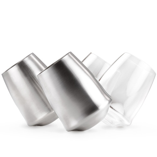 GSI Glacier Stainless Stemless Wine Glass