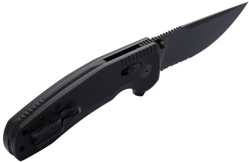 Sog Tac XR Black Out Partially Serrated