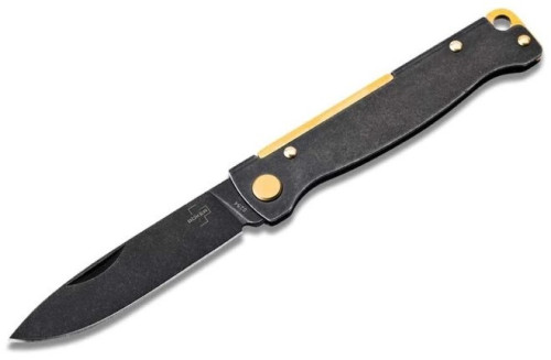 Boker Plus Atlas Black Stonewash Brass
