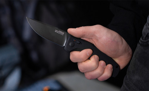 Sog Tac AU Black Straight Edge